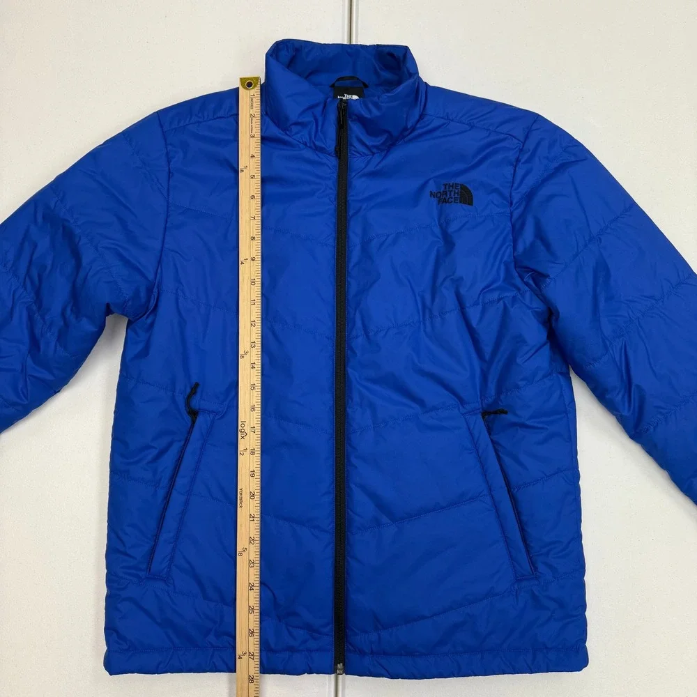 The North‎ Face Mens Blue Quilted Puffer Jacket Full Zip NF0A3XB7 Size M